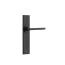Iver Baltimore Door Lever Handle on Chamfered Backplate | Passage Lever Set Only | 7 Finishes - Matt Black