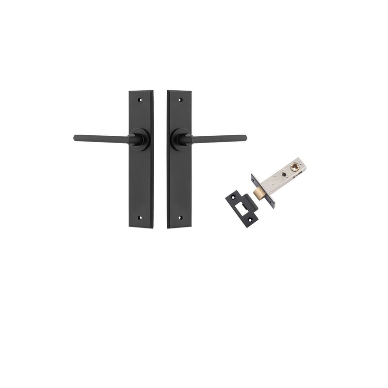 Iver Baltimore Door Lever Handle On Chamfered Backplate - primehardware