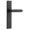 Iver Bronte Door Lever Handle On Chamfered Backplate - primehardware