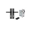 Iver Bronte Door Lever Handle On Chamfered Backplate - primehardware