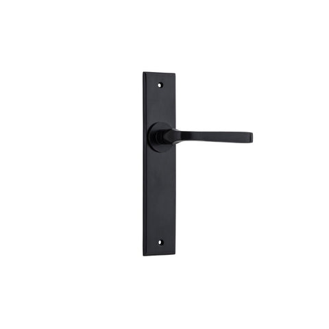 Iver Annecy Door Lever Handle On Chamfered Backplate - primehardware