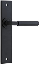 Iver Berlin Door Lever Handle On Chamfered Rectangular Backplate - primehardware