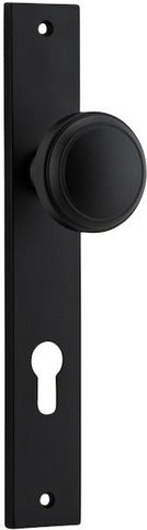 Iver Paddington Door Knob On Rectangular Backplate - primehardware