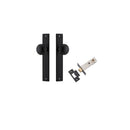 IVER Paddington Door Knob On Rectangular Backplate | Passage Kit | 9 Finishes - Matt Black