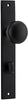 Iver Paddington Door Knob On Rectangular Backplate - primehardware