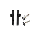 IVER Guildford Door Knob On Rectangular Backplate | Separate Privacy Kit | 9 Finishes - Matt Black