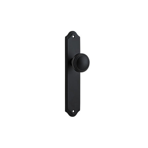 IVER Paddington Door Knob On Shouldered Backplate | Passage Lever Set Only | 9 Finishes - Matt Black