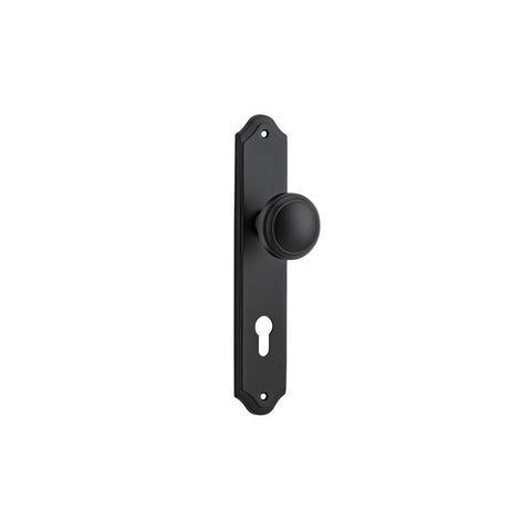 IVER Paddington Door Knob On Shouldered Backplate | Entrance Lever Set Only | 9 Finishes - Matt Black