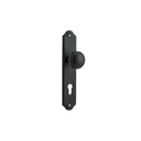 IVER Paddington Door Knob On Shouldered Backplate | Entrance Lever Set Only | 9 Finishes - Matt Black