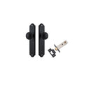 IVER Paddington Door Knob On Shouldered Backplate | Passage Kit | 9 Finishes - Matt Black