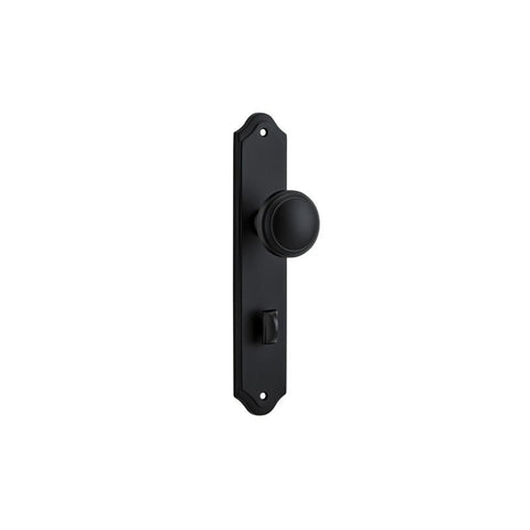 IVER Paddington Door Knob On Shouldered Backplate | Privacy Lever Set Only | 9 Finishes - Matt Black