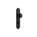 IVER Paddington Door Knob On Shouldered Backplate | Privacy Lever Set Only | 9 Finishes - Matt Black