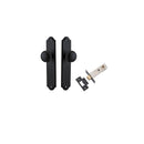 IVER Cambridge Door Knob On Shouldered Backplate | Passage Kit | 9 Finishes - Matt Black