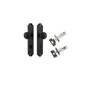 IVER Guildford Door Knob On Shouldered Backplate | Separate Privacy Kit | 8 Finishes - Matt Black