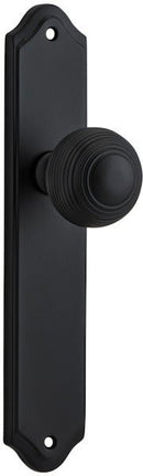 IVER Guildford Door Knob On Shouldered Backplate | Passage Lever Set Only | 9 Finishes - Matt Black