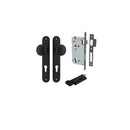IVER Paddington Door Knob On Oval Backplate | Entrance Kit (Key/Thumb) | 9 Finishes - Matt Black