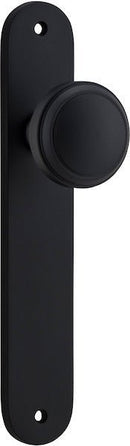 IVER Paddington Door Knob On Oval Backplate | Passage Lever Set Only | 9 Finishes - Matt Black