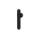 IVER Cambridge Door Knob On Oval Backplate | Passage Lever Set Only | 9 Finishes - Matt Black