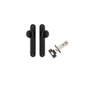 IVER Cambridge Door Knob On Oval Backplate | Passage Kit | 9 Finishes - Matt Black