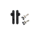 IVER Cambridge Door Knob On Oval Backplate | Separate Privacy Kit | 9 Finishes - Matt Black