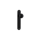IVER Guildford Door Knob On Oval Backplate | Passage Lever Set Only | 9 Finishes - Matt Black