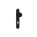 IVER Guildford Door Knob On Oval Backplate | Entrance Lever Set Only | 9 Finishes - Matt Black