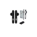 IVER Guildford Door Knob On Oval Backplate | Entrance Kit (Key/Key) | 9 Finishes - Matt Black
