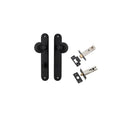 IVER Guildford Door Knob On Oval Backplate | Separate Privacy Kit | 9 Finishes - Matt Black