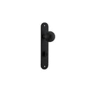 IVER Guildford Door Knob On Oval Backplate | Privacy Lever Set Only | 9 Finishes - Matt Black