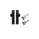 IVER Paddington Door Knob On Stepped Backplate | Separate Privacy Kit | 9 Finishes - Matt Black