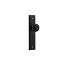 IVER Cambridge Door Knob On Stepped Backplate | Passage Lever Set Only | 9 Finishes - Matt Black