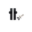 IVER Cambridge Door Knob On Stepped Backplate | Passage Kit | 9 Finishes - Matt Black