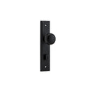 IVER Cambridge Door Knob On Stepped Backplate | Privacy Lever Set Only | 9 Finishes - Matt Black