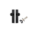 IVER Guildford Door Knob On Stepped Backplate | Passage Kit | 9 Finishes - Matt Black