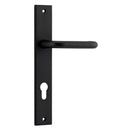 IVER Oslo Lever Door Handle On Rectangular Backplate | Entrance Lever Set Only | 9 Finishes - Matt Black