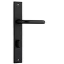 IVER Oslo Lever Door Handle On Rectangular Backplate | Privacy Lever Set Only | 9 Finishes - Matt Black