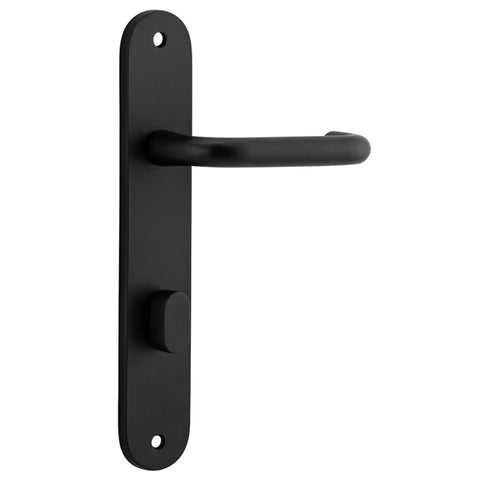Iver Oslo Lever Door Handle On Oval Backplate - primehardware