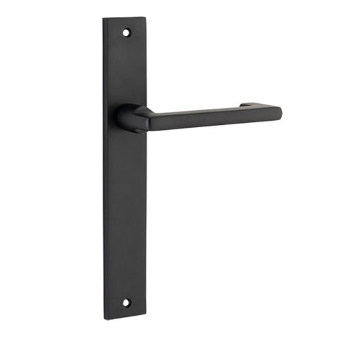 Iver Baltimore Return Door Lever Handle On Rectangular Backplate - primehardware