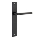 Iver Baltimore Return Door Lever on Rectangular Backplate | Passage Lever Set Only | 7 Finishes - Matt Black
