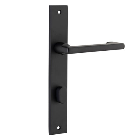 Iver Baltimore Return Door Lever Handle On Rectangular Backplate - primehardware