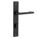 Iver Baltimore Return Door Lever on Rectangular Backplate | Privacy Lever Set Only | 7 Finishes - Matt Black
