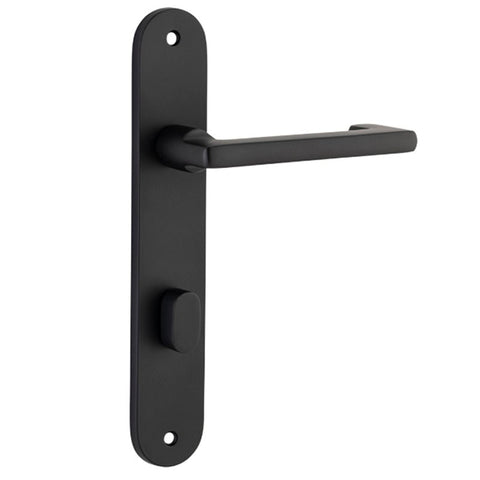 Iver Baltimore Return Door Lever Handle On Oval Backplate - primehardware