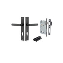 Iver Osaka Door Lever on Rectangular Backplate — Entrance Set (Key/Key) | Entrance Kit (Key/Key) | 6 Finishes - Matt Black