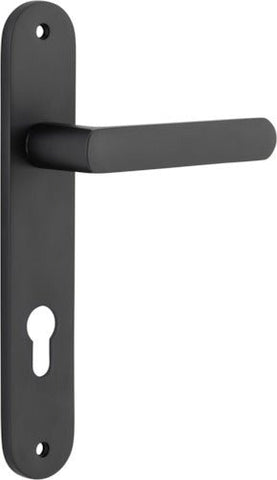 Iver Osaka Door Lever Handle On Oval Backplate - primehardware