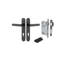 IVER Osaka Door Lever Handle On Oval Backplate | Entrance Kit (Key/Key) | 6 Finishes - Matt Black