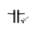 IVER Osaka Door Lever Handle On Oval Backplate | Passage Kit | 6 Finishes - Matt Black