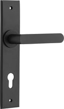 Iver Osaka Door Lever Handle On Chamfered Backplate - primehardware