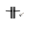 Iver Osaka Door Lever Handle On Chamfered Backplate - primehardware