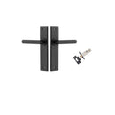 Iver Osaka Door Lever on Rectangular Backplate — Passage Set | Passage Set Includes Latch | 6 Finishes - Matt Black