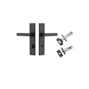Iver Osaka Door Lever on Rectangular Backplate — Privacy Set (Separate) | Separate Privacy Kit | 6 Finishes - Matt Black